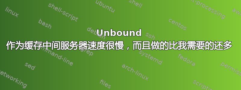 Unbound 作为缓存中间服务器速度很慢，而且做的比我需要的还多