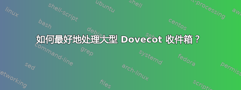 如何最好地处理大型 Dovecot 收件箱？