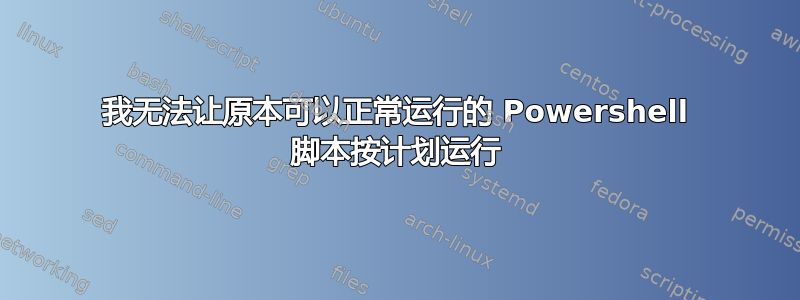 我无法让原本可以正常运行的 Powershell 脚本按计划运行