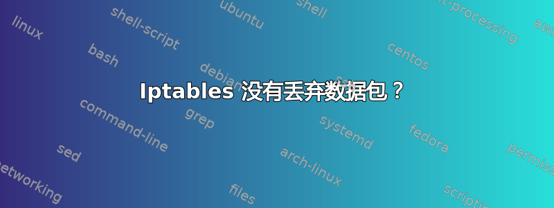 Iptables 没有丢弃数据包？