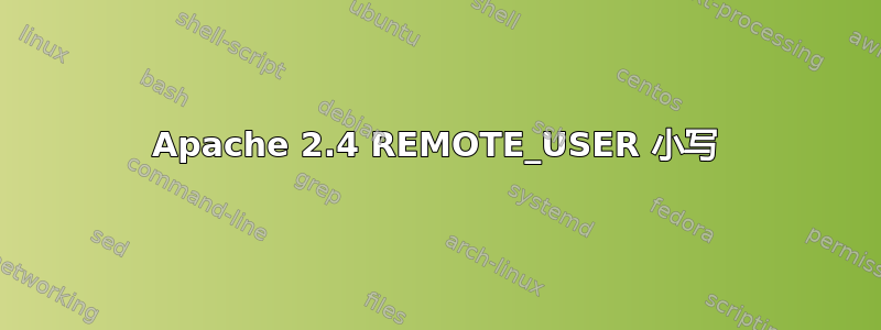 Apache 2.4 REMOTE_USER 小写