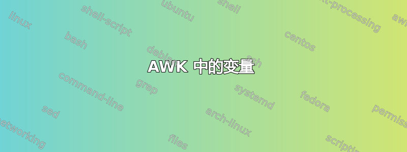 AWK 中的变量