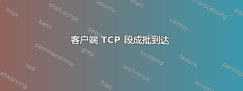 客户端 TCP 段成批到达