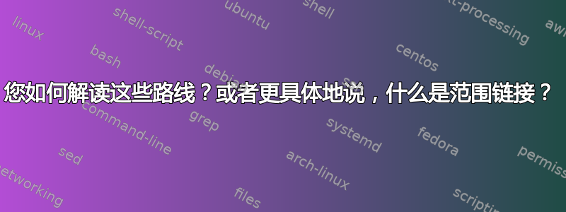 您如何解读这些路线？或者更具体地说，什么是范围链接？