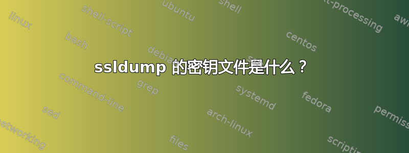 ssldump 的密钥文件是什么？