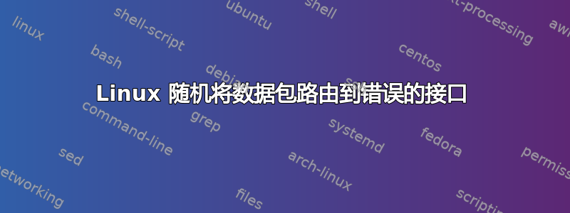 Linux 随机将数据包路由到错误的接口