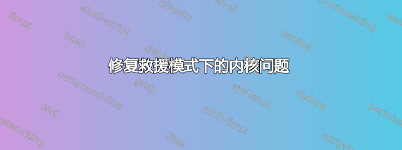 修复救援模式下的内核问题