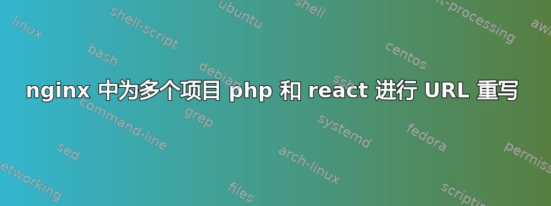 nginx 中为多个项目 php 和 react 进行 URL 重写