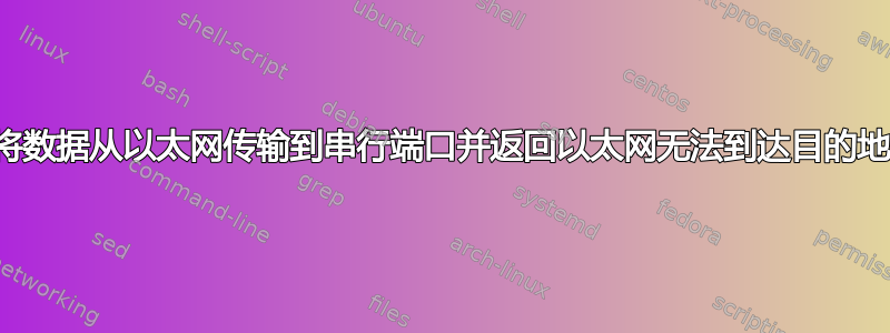 将数据从以太网传输到串行端口并返回以太网无法到达目的地