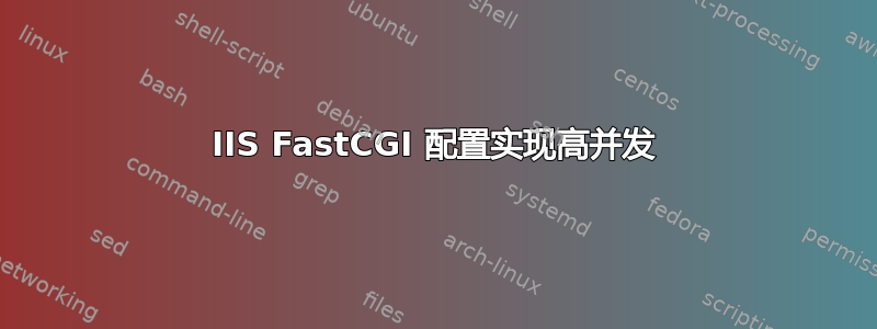 IIS FastCGI 配置实现高并发