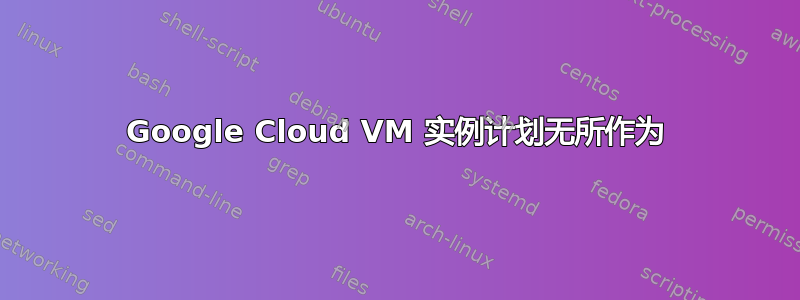 Google Cloud VM 实例计划无所作为