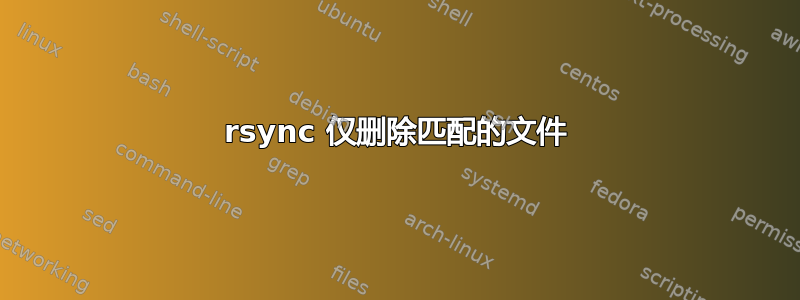 rsync 仅删除匹配的文件