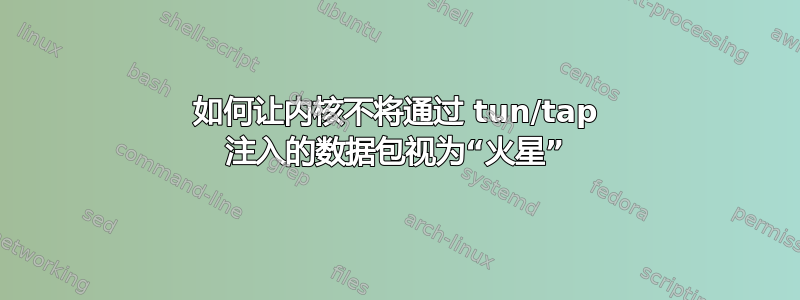 如何让内核不将通过 tun/tap 注入的数据包视为“火星”