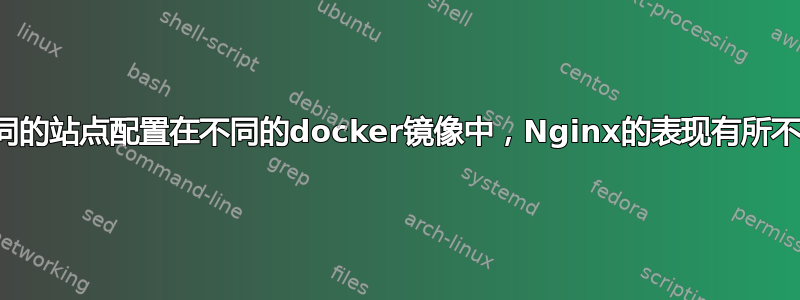 相同的站点配置在不同的docker镜像中，Nginx的表现有所不同