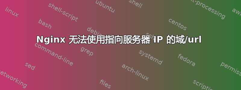 Nginx 无法使用指向服务器 IP 的域/url