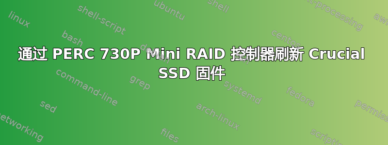 通过 PERC 730P Mini RAID 控制器刷新 Crucial SSD 固件