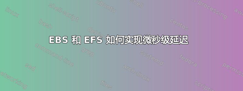 EBS 和 EFS 如何实现微秒级延迟 