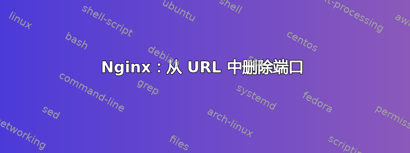 Nginx：从 URL 中删除端口