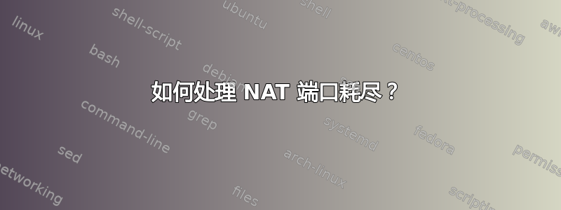 如何处理 NAT 端口耗尽？