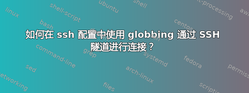 如何在 ssh 配置中使用 globbing 通过 SSH 隧道进行连接？