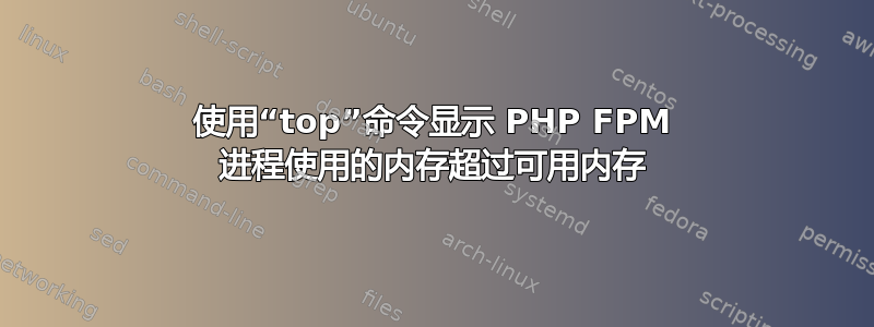 使用“top”命令显示 PHP FPM 进程使用的内存超过可用内存