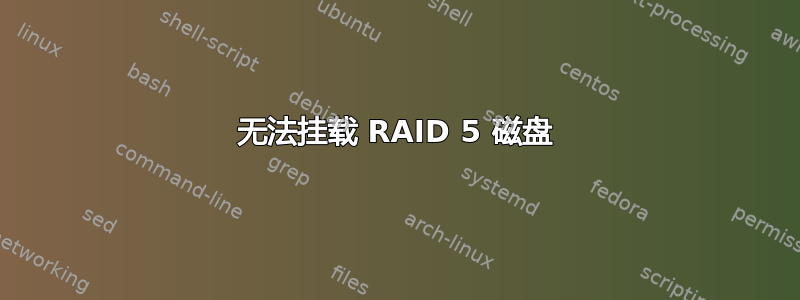 无法挂载 RAID 5 磁盘