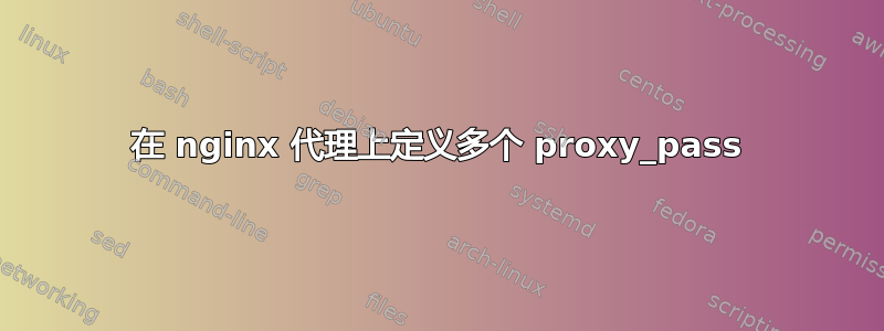 在 nginx 代理上定义多个 proxy_pass