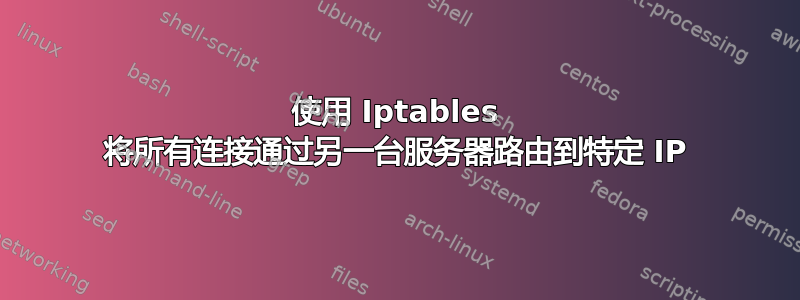 使用 Iptables 将所有连接通过另一台服务器路由到特定 IP