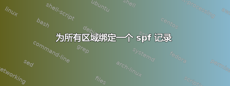 为所有区域绑定一个 spf 记录