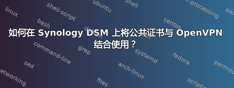 如何在 Synology DSM 上将公共证书与 OpenVPN 结合使用？