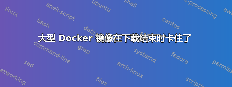 大型 Docker 镜像在下载结束时卡住了