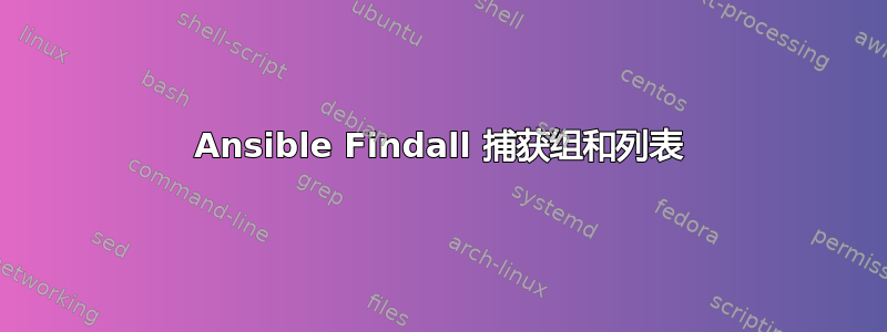 Ansible Findall 捕获组和列表