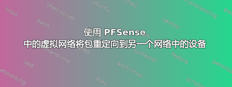 使用 PFSense 中的虚拟网络将包重定向到另一个网络中的设备