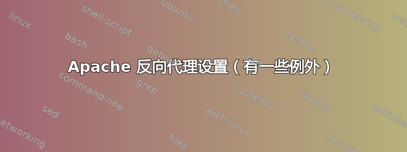 Apache 反向代理设置（有一些例外）