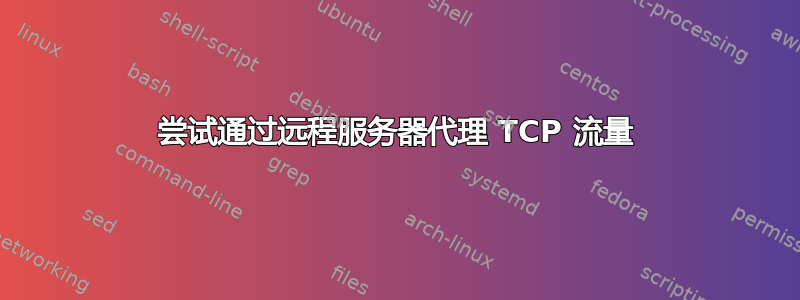 尝试通过远程服务器代理 TCP 流量