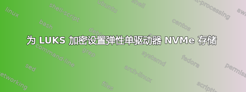 为 LUKS 加密设置弹性单驱动器 NVMe 存储