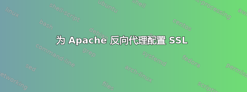 为 Apache 反向代理配置 SSL