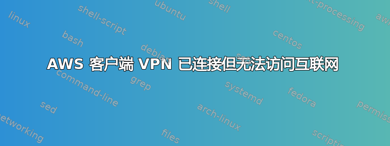 AWS 客户端 VPN 已连接但无法访问互联网