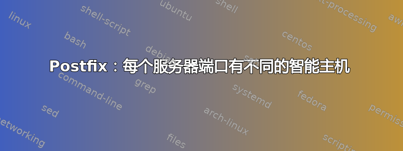 Postfix：每个服务器端口有不同的智能主机