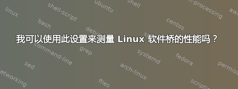 我可以使用此设置来测量 Linux 软件桥的性能吗？