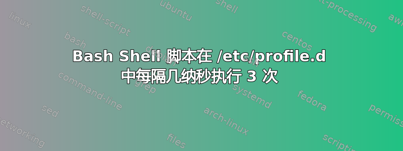 Bash Shell 脚本在 /etc/profile.d 中每隔几纳秒执行 3 次