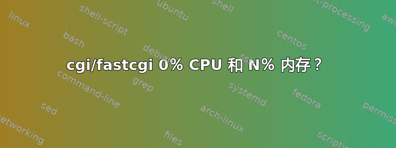 cgi/fastcgi 0％ CPU 和 N％ 内存？