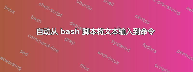 自动从 bash 脚本将文本输入到命令