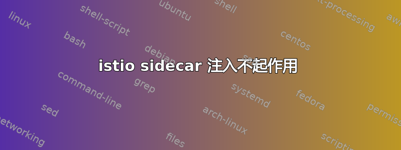 istio sidecar 注入不起作用