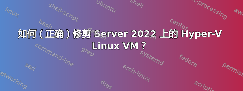 如何（正确）修剪 Server 2022 上的 Hyper-V Linux VM？