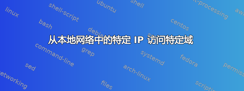 从本地网络中的特定 IP 访问特定域