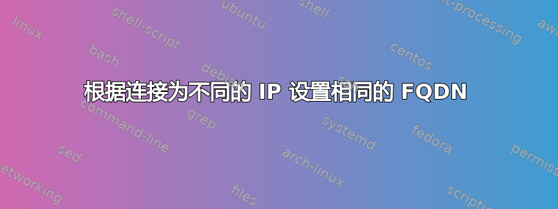 根据连接为不同的 IP 设置相同的 FQDN