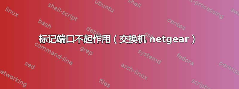 标记端口不起作用（交换机 netgear）