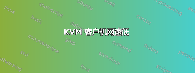 KVM 客户机网速低