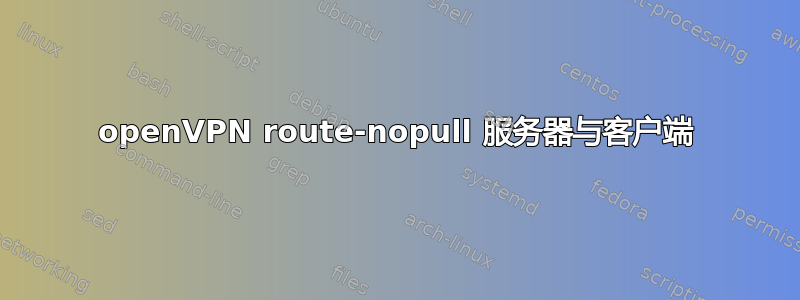 openVPN route-nopull 服务器与客户端